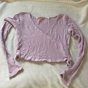Pink long sleeve top in size M